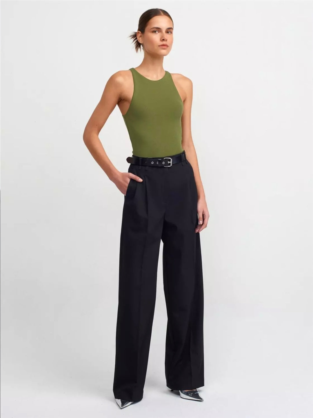 71272 Wide Leg Trousers without Belt