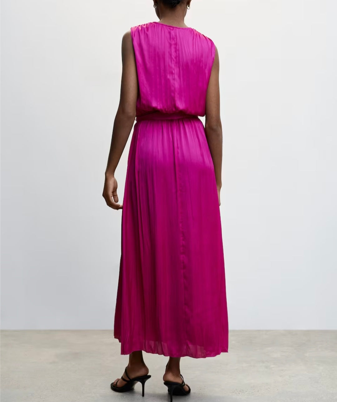 Plated Satin Dress
