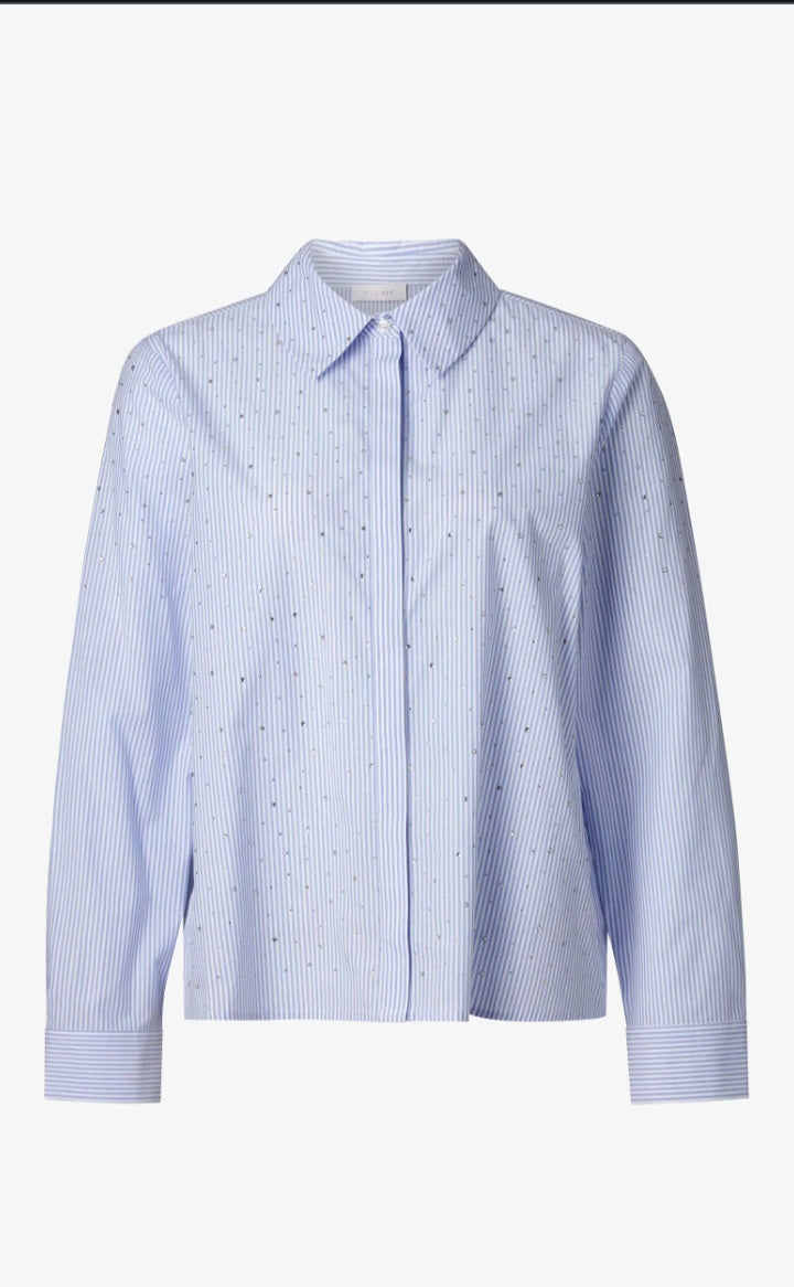 11677 Blue Shirt With Strass