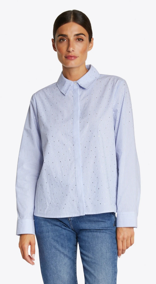 11677 Blue Shirt With Strass