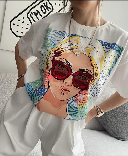 180221 Multicolor printed tshirt