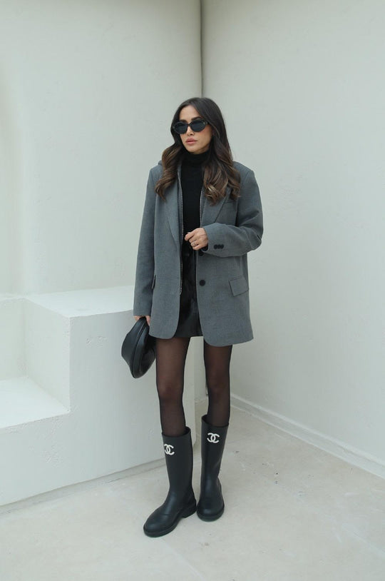 24Y54501 HOODED DETAILED ZIPPER BLAZER JACKET
