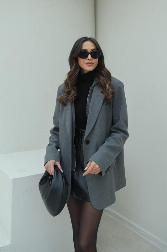 24Y54501 HOODED DETAILED ZIPPER BLAZER JACKET