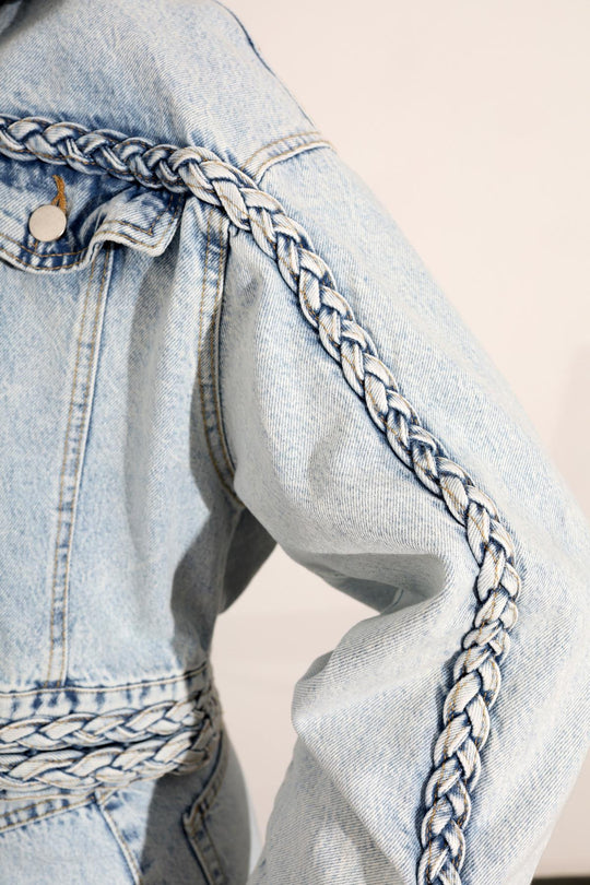 16049 Braided Denim Jacket