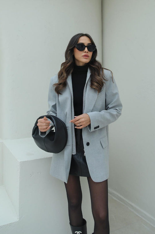 24Y54501 HOODED DETAILED ZIPPER BLAZER JACKET