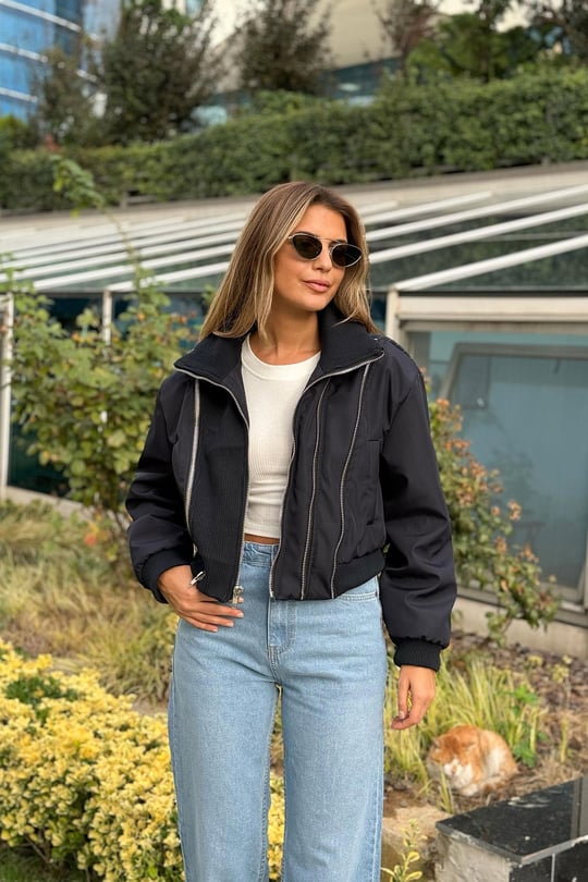 23390 cropped jacket parachute