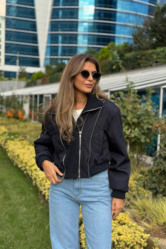 23390 cropped jacket parachute