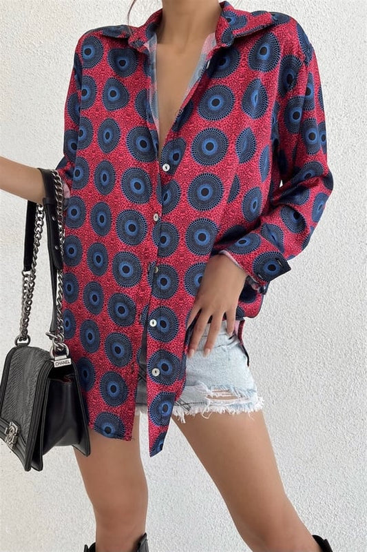 11540 Fushia shirt with blue eyes